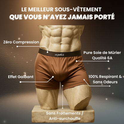 Boxer Premium en soie | Maintien à Sec Sans Humidité, Sans Frottement Ni Irritations