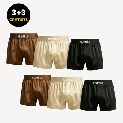 Boxer Premium en soie | Maintien à Sec Sans Humidité, Sans Frottement Ni Irritations